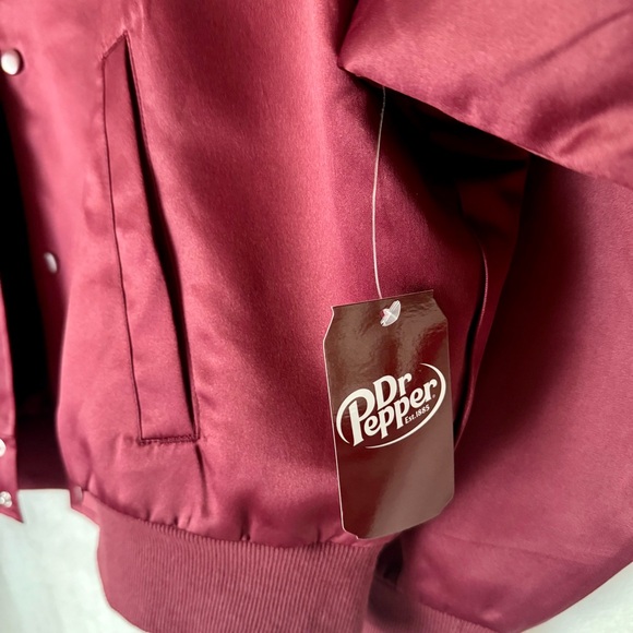 Dr Pepper NWT Unisex Satin Bomber Jacket - Picture 7 of 8